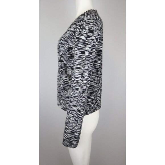 JONES NEW YORK - WOMEN'S BLACK & WHITE CARDIGAN SWEATER - SIZE PM - Picture 4 of 6